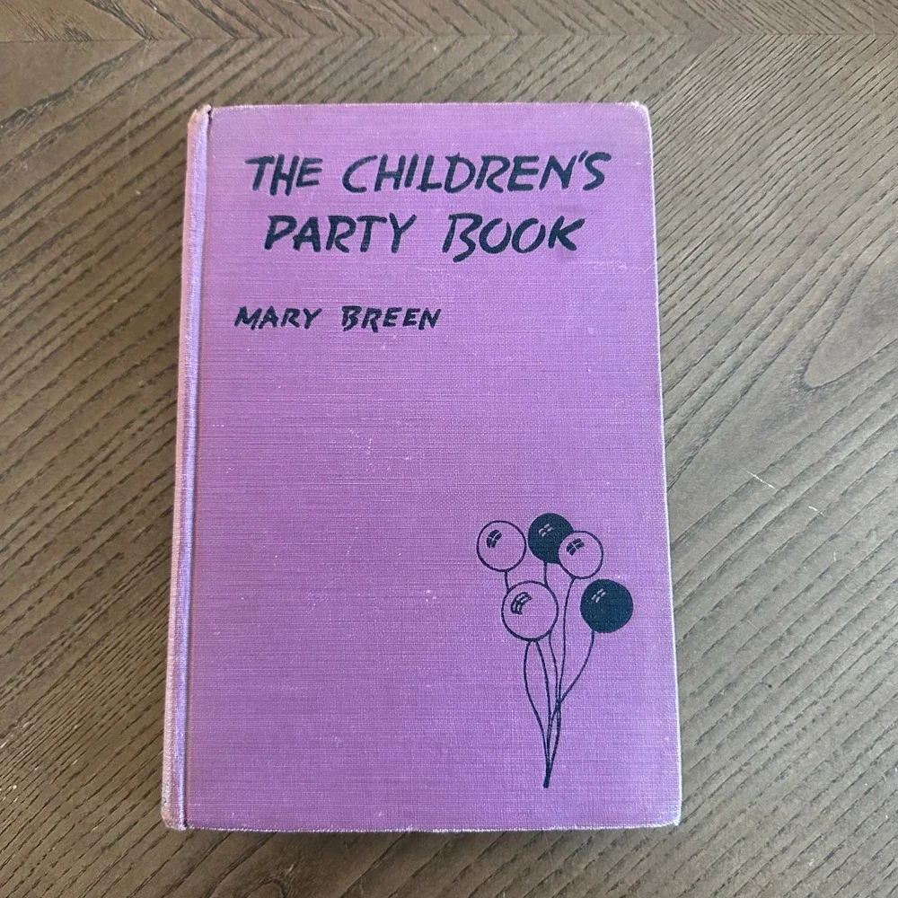 Childrens Party Book Mary Breen Vtg 1941 Hardcover Grosset Dunlap Illustrated